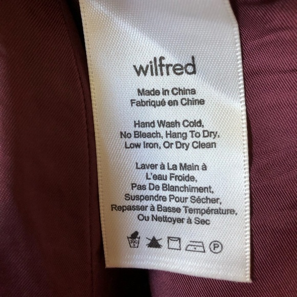 ARITZIA X WILFRED Montbrun Deep V Burgundy Dress Size 2 - Picture 7 of 8